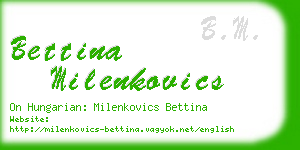 bettina milenkovics business card